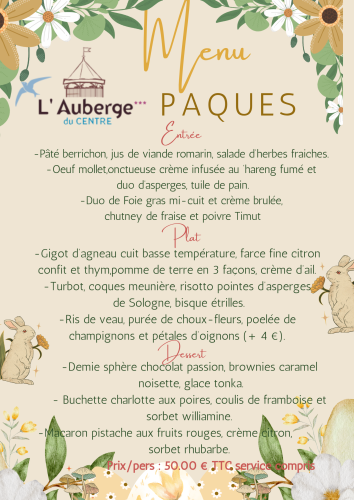 MENU SPECIAL PAQUES